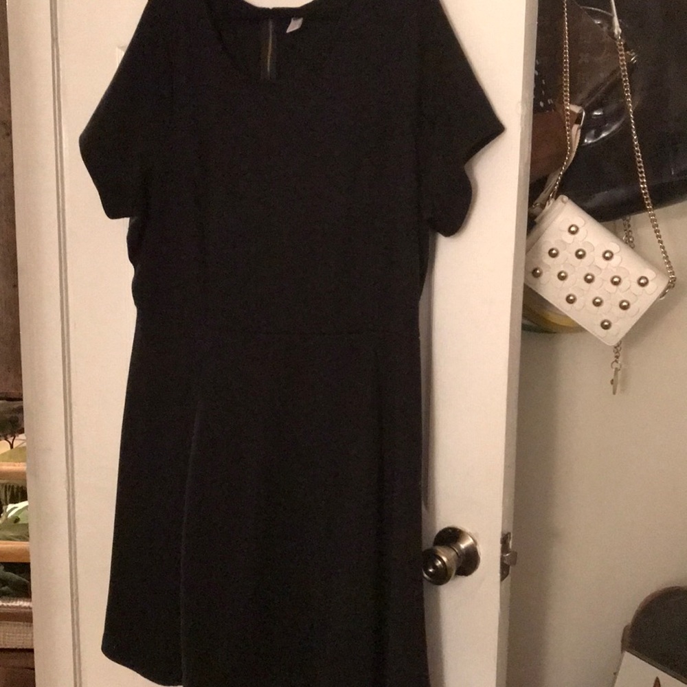 3x black old navy winter flare dress